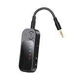 eppfun Bluetooth 5.4 トランスミッター & レシーバー 「一台二役」小型 ブルートゥース 受信機 送信機 TFカード対応 ハンズフリー通話 車載スピーカー/PC/テレビ/ホームステレオ 3.5mmイヤホンジャック搭載 など使用