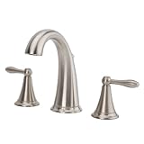 フォンテーヌMontbeliard 2-handle Widespreadバスルーム蛇口でつや消しニッケル