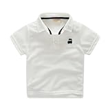 AiGo 半袖ポロシャツ/半袖ポロシャツ ジュニア 吸汗速乾 シャツ 綿 シャツ 無地 男の子 女の子 [並行輸入品]