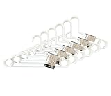 シンコハンガー(Shinkohanger) シャツハンガースマート幅41㎝ 厚み8㎜ 衣類ハンガー スリム かたくずれ防止 おしゃれ シャツ キャミソール ひもかけ 日本製 ホワイト 30本セット