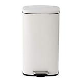 KEYUCA (ケユカ) kant ダストボックスII ホワイト (30L / ペダル式) ゴミ箱 分別 ふた付きシンプル