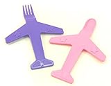 Airplane Fork & Spoon Set - by Luso Aviation (Purple / Pink) by Luso Aviation