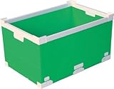 [N-7605781]ＫＵＮＩＭＯＲＩ　プラダン折畳み　ＦＮＳコンテナ　７５Ｌ（ＳＷコーナー）ライトグ 79501FNS75LLG