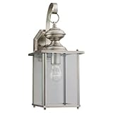 Sea Gull Lighting 8458-965, Jamestowne Solid Brass Outdoor Wall Lighting, 75W, Nickel [並行輸入品]