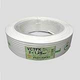 富士電線 ビニルキャブタイヤ長円形コード 1.25㎟×2心×100m巻き 白 VCTFK1.25SQ×100mシロ