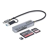 StarTech.com USBカードリーダー／USB 3.0 Type-C Type-A接続／5Gbps／SD microSD CompactFlash対応／ドライバー不要／各種OS対応／マルチメモリーカード リーダーライター FCREADMICRO3V2
