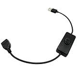 A-CRAFT USBケーブル スイッチ付き ON OFF 切り替え 簡単 繋ぐだけ 長さ30cm (ブラック)