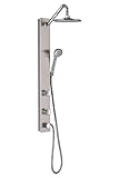Pulse ShowerSpas 1021-SSB Aloha Stainless Steel Shower System, Silver with Chrome Finish
