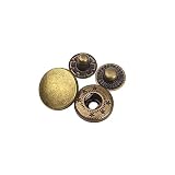 バネホック 大 15mm 10組入り バネホックボタン レザークラフト 留め具 DIY 手芸 アンティークゴールド