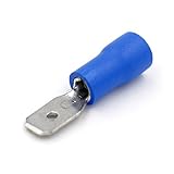 Baomainブルーワイヤコネクタオス断熱スペード電気圧着端子16 – 14 AWG 4.8 X 0.5 MM 100パック