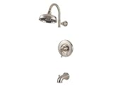 Pfister G89-8YPK G89-8YPK Ashfield Single Handle Tub and Shower Combo Trim with Rain Can Showerhead,