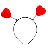 Perfk 可愛い　女の子　ヘアバンド　ヘアアクセサリー　カチューシャ　ハートの形　応援会　ファン用　変装パーティー　赤い　