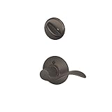 Schlage F59 ACC 613 LH Accent Interior Left-Handed Lever with Deadbolt, Oil Rubbed Bronze (Interior 