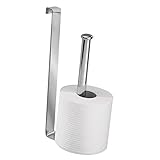 InterDesign Classico Toilet Paper Holder for Bathroom Storage, Over the Tank - Vertical, Chrome by I