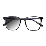 [Felimoa] ブルーライトカット 調光 メガネ 度なし ウェリントン メガネケース クロス 箱付属