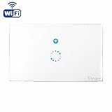 ライトスイッチ、heanttv Sonoffタッチワイヤレスリモートタイミングライトスイッチ、スマートWiFiタイマースイッチforライト作業with Amazon Alexa