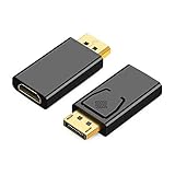 Displayport HDMI 変換 アダプタ 4K HDMI 変換アダプタ DP-HDMI変換コネクタ DP to HDMIアダプタ 4K 3D 金メッキディスプレイポートオス → HDMIメス 持ち運び便利 DisplayPortディスプレイポート(オス) → HDMI(メス)変換アダプター グラフィックボード アクセサリ (Black)