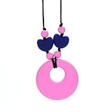 Silicone Baby Teething Breastfeeding Pendant Necklace Jewellery Nursing for Mom,Totally Safe- Food G
