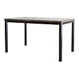 ブラウン／Block 130cm ダイニングテーブル テーブル 長方形 ブロック柄 ブロック モダン ヴィンテージ スチール 粉体塗装 かっこいい お洒落 インテリア 4人掛け ガラス