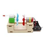 MERIGLARE 風力発電変換キット 教育玩具 デスク装飾 趣味 DIY 科学物理実験キット 木製オーナメント キッズ ミニ電気モーターシャフトブレードプロペラ 科学クトデンド 学校研究所用品 木工おもちゃ 電気 モーター キット 木製 扇風機 科学 組み立て おもちゃ 扇風機 モーター