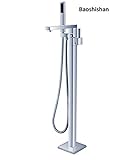 Freestanding Bathtub Faucet Floor Mount with Handshower Mixer