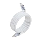 セイワ(SEIWA) マグネットケーブル スパイラルケーブル USB C ケーブル マグネット内蔵 自動でまとまる CtoC ケーブル 1m ホワイト IMP300 マグネット吸着 絡まない まとまる 形状記憶 急速充電 PD 60W 3A 各種対応 磁石 TypeC タイプC データ 充電 通信 同期 転送