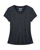 [KEFITEVD] アクティブTシャツ レディース ゆったり 半袖tシャツ 吸汗速乾 ストレッチ インナーシャツ スポーツ ジョギング 伸縮性 肌着 通気 ブラック 2XL