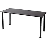 山善(YAMAZEN) フリーテーブル(150×60)お得なセット AMDT-1560＆AMDL-70 ダークブラウン