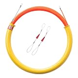 サンワダイレクト 通線ワイヤー 30m ロッド径4.5mm 収納ケース付き ポリエステルファイバー製 ガイドワイヤー/先端アタッチメント付き 配線通し 500-LAN-TL5