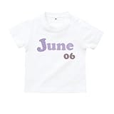 BabyChips June(名入れ半袖ベビーTシャツ) 150 ホワイト