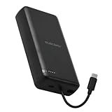 エレコム モバイルバッテリー 20000mAh 20W USB PD対応 Type-C×1ポート USB-Cケーブル一体 ブラック EC-C35BK