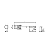 [3757927]ナック　ユニバーサルドライバーソケット　差込６．３５ｘ対辺８ｍｍｘ１００Ｌ 3BU0810