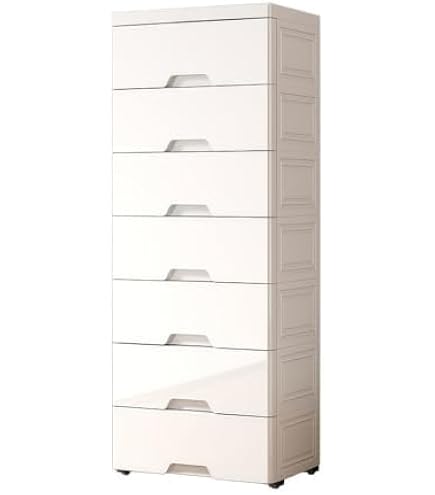 Amazon｜チェスト ラクラク引出し 木天板 7段 幅56×奥行41.5×高さ138cm