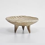 信楽焼 苔皿高足付浅鉢 苔玉皿 信楽焼 幅 15 cm × 樹高 5 cm