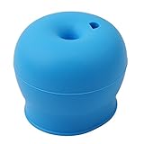 Honel こぼれないシリコン蓋 シリコンコップカバー 子供用 ブルー