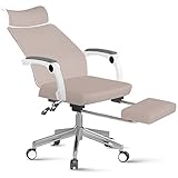 SEAWOLF オフィスチェア 170度 リクライニング デスクチェア オットマン付き ハイバック メッシュ 500kg荷重