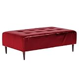 ベンチソファ 背もたれ無し ベンチチェアー 長椅子 イス ダイニング 2人掛け 合皮レザー Baggy RG 3×5 レッド 赤