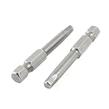 uxcell　スクリュードライバービット　ねじ回しビット　六角シャンク　4mmチップ距離　6.3mmシャンク幅　2個