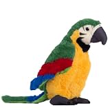 [Qingyun LEE] ぬいぐるみ インコ リアル 鳥類 ヌイグルミ プレゼント 抱き枕ぬいぐるみ 鸚哥 鸚鵡 プラッシュ ふわふわ かわいい グリーン