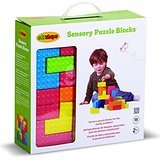Edushape Easy-grip Soft Foam Sensory Puzzle Blocks [18 Pieces]