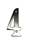 Taymor 25-sn64 25-bnシリーズソリッド真鍮6-inch家番号、4、サテンニッケル