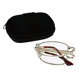 [シニア”愛”クラブ] senior eye club SFR406G300 老眼鏡 眼鏡 3.0 折り畳み 携帯用 コンパクト メンズ 向き ケース付き G-406 +3.00