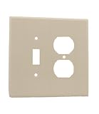 Leviton 88105 2-gang 1-toggle 1-duplexデバイス組み合わせ壁材、オーバーサイズ、熱硬化性樹脂、デバイスマウント、ホワイト