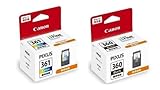 【純正品セット商品】CanonインクカートリッジBC-361(3色カラー) + BC-360(ブラック) 2個セット 対応機種：PIXUSPIXUS TS5430 / TS5330