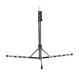 FOSOTO ライトスタンド コンパクト191cm 照明スタンド ストロボスタンド アルミ製 4段 三脚 撮影 写真スタジオ用 折りたたみ式 ケース付き