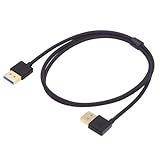 cablecc Ultrafine DisplayPort 1.4 DP - Ultra-HD UHD 4K 144hz DPケーブル 8K 60hz ケーブル 直角 90度 デスクトップノートパソコンモニター用 100cm