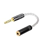 ipovoq 4.4 mm 3.5 mm 変換 ケーブル 4.4 mm バランス 3.5 mm 変換 10CM 単結晶銅 4.4mm バランスケーブル 4.4 mm 5 極 3.5 mm 3 極 変換 オーディオケーブル 3.5 mm メス 4.4 オス Only Fit 3.5mm 3 Plole (4.4 mm オス 3.5 mm 3 極 メス)