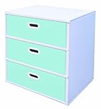 マツダ紙工業 オリジナルチェスト(3段・ブルー) 9001000032