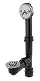 Americanバルブtd2crtl Bath Drain 1 – 1 / 2インチTripレバーブラックポリパイプトリム、クローム