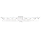 Builders Edge 060020637117 37 5/8" x 6" Classic Dentil Window Header 117, Bright White [並行輸入品]